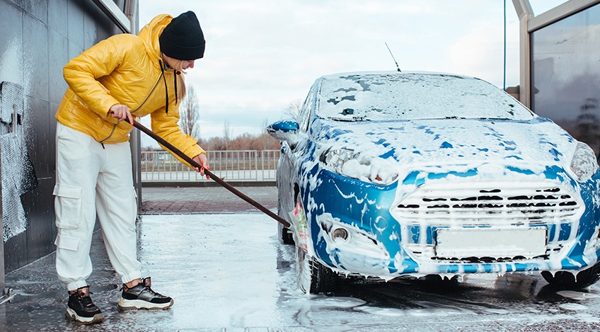 how to wash your car in the cold