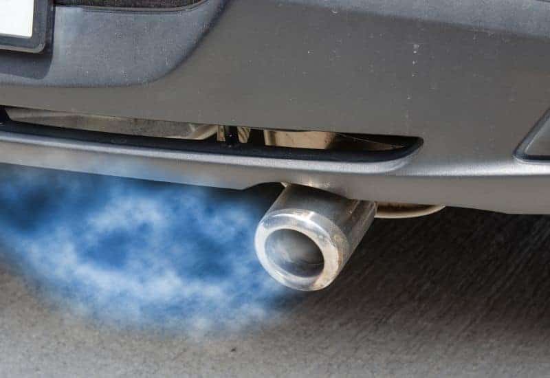 The reason why car exhaust has a burning smell, smells like gasoline...